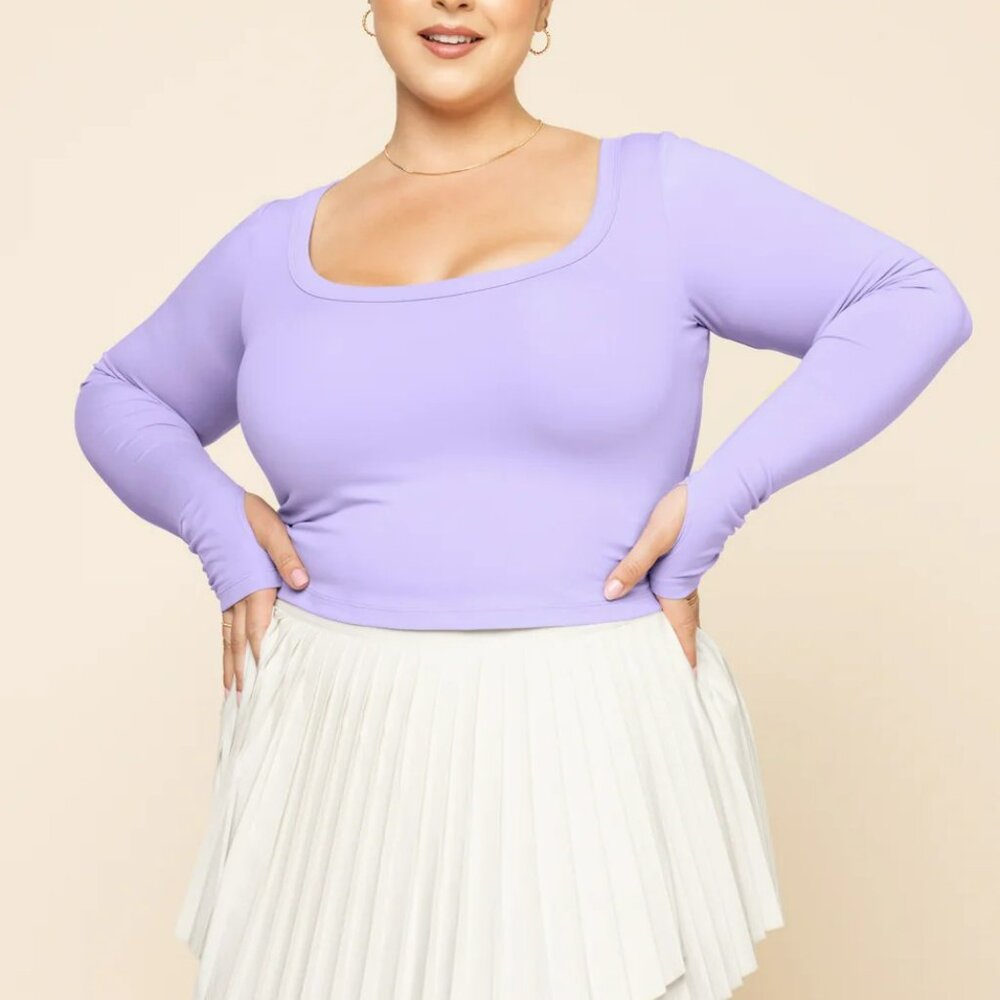 Your Favorite Long Sleeve Reversible Top - Digital Lavender popflex